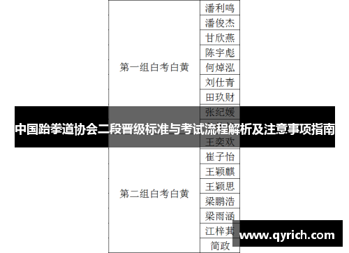 中国跆拳道协会二段晋级标准与考试流程解析及注意事项指南