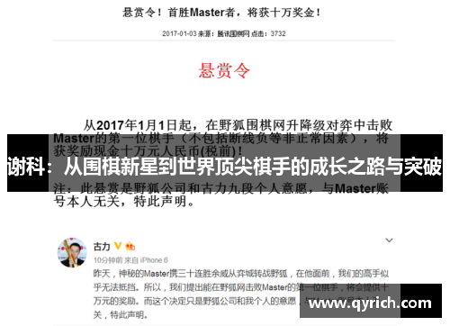 谢科：从围棋新星到世界顶尖棋手的成长之路与突破